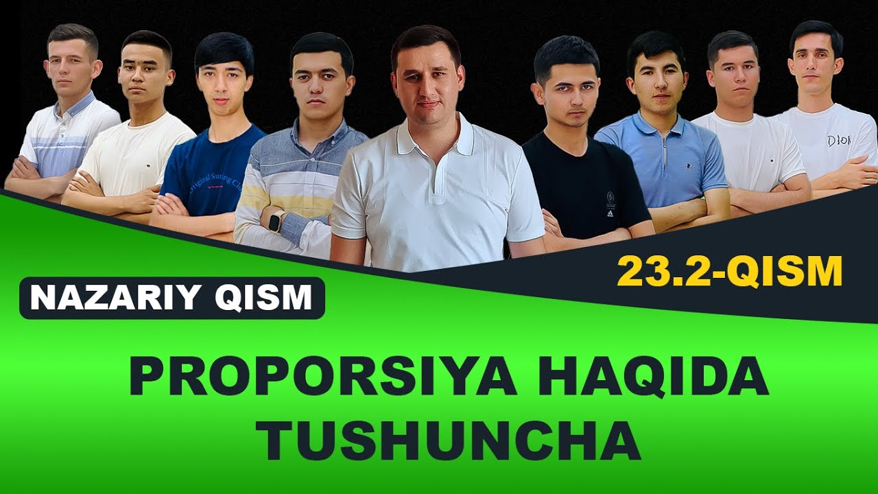 23.2. Proporsiya haqida tushuncha (Nazariy qism)