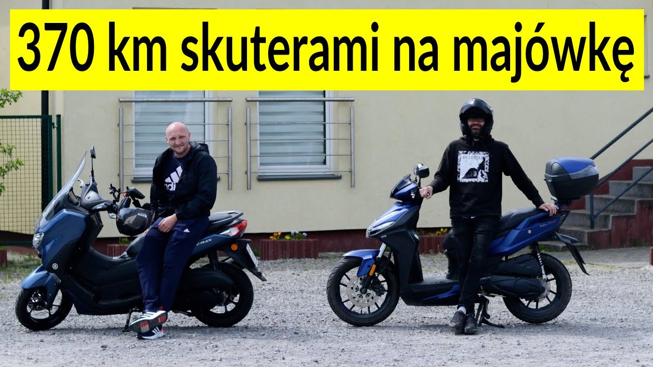 KYMCO AGILITY S & YAMAHA NMAX - 370km skuterami w jeden dzień