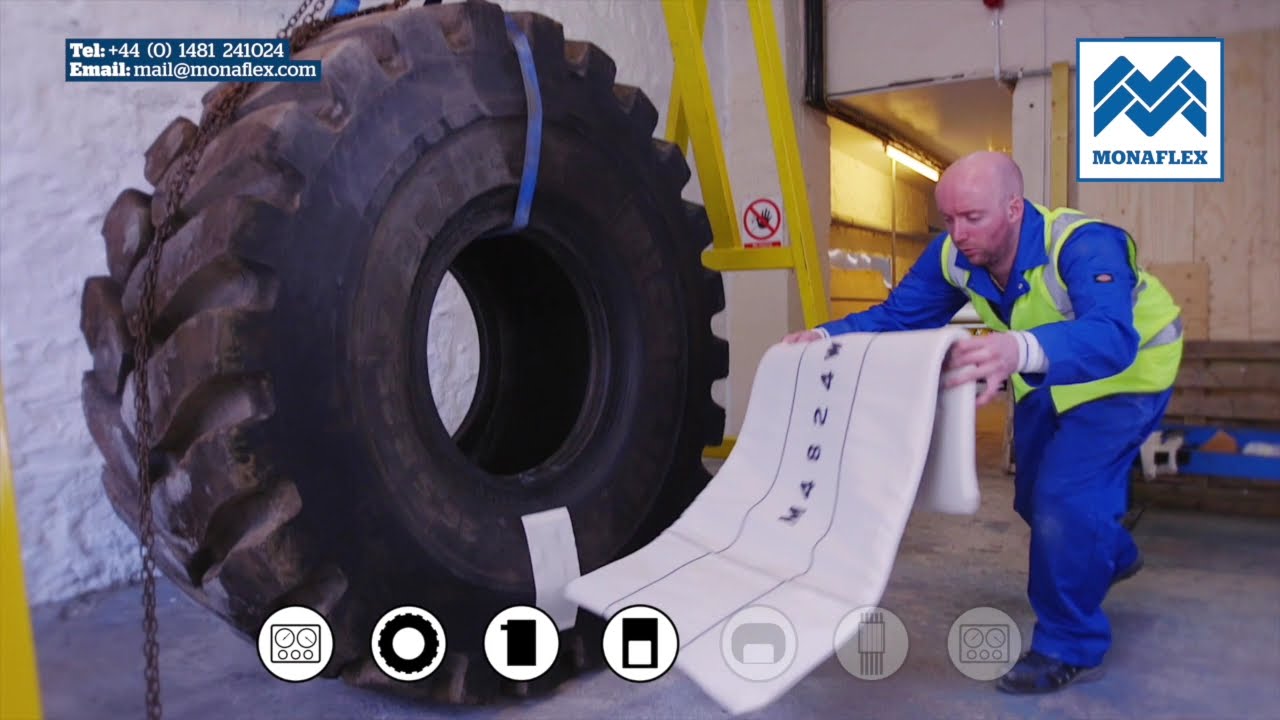 Monaflex Tutorial - Repairing OTR tyres with 13.00 to 29.5'' section widths