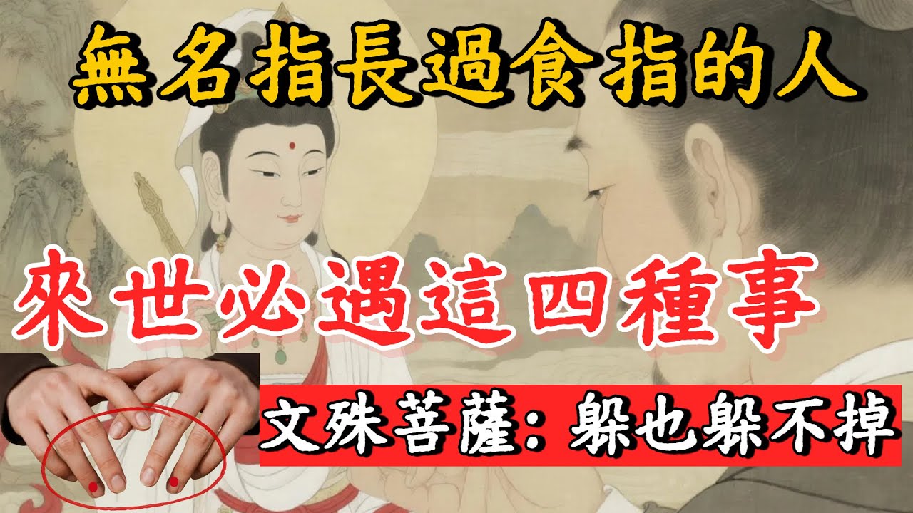 無名指長過食指的人，來世必會遇到這四種事，躲都躲不掉。#佛家 #佛學 #佛法 #觀音 #佛學#佛陀#佛學#佛教#禪修知識 #佛學智慧 #佛教文化 #佛學故事#傳統文化