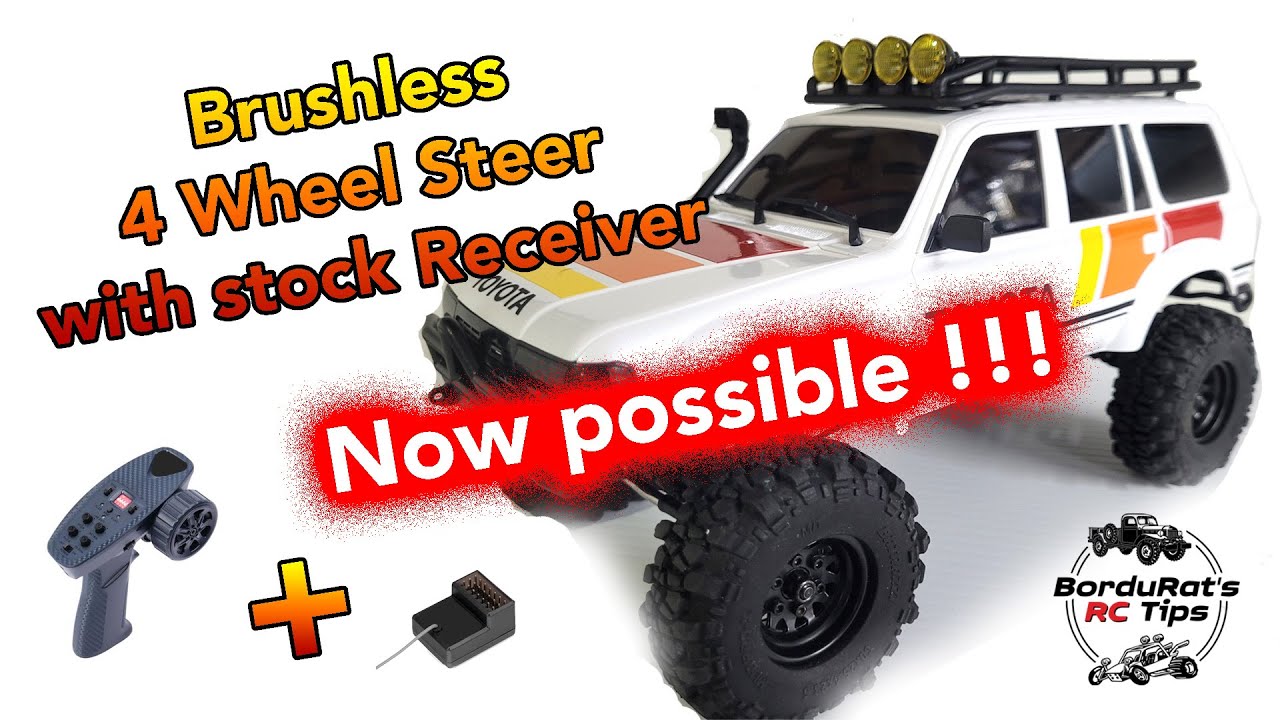 Four  Wheel Steer (4WS) / Lights functions on brushless rigs, now possible (w/ stock TX)