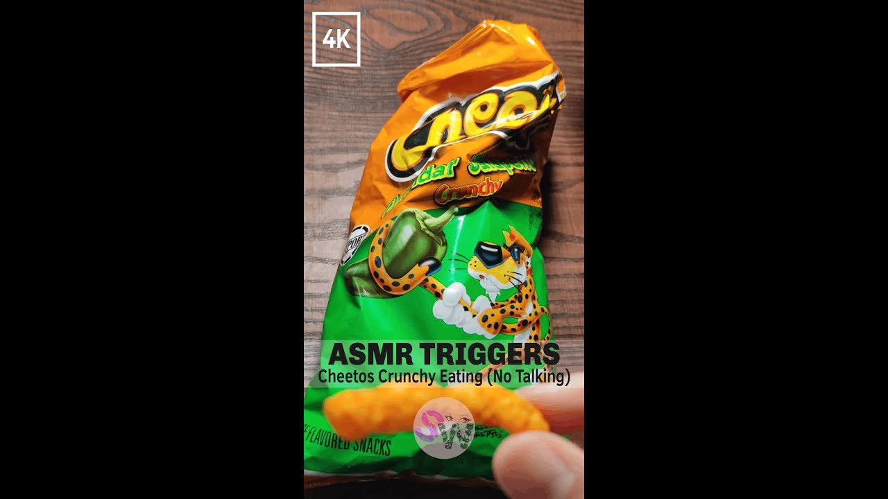 Cheetos ASMR - Satisfying Crunchy Eating No Talking Cheetos Cheddar Jalapeno 04  |  Triggers #Shorts