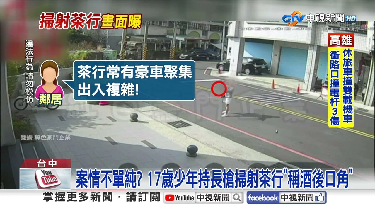 17歲少年持槍狠轟20餘槍 槍擊瞬間曝