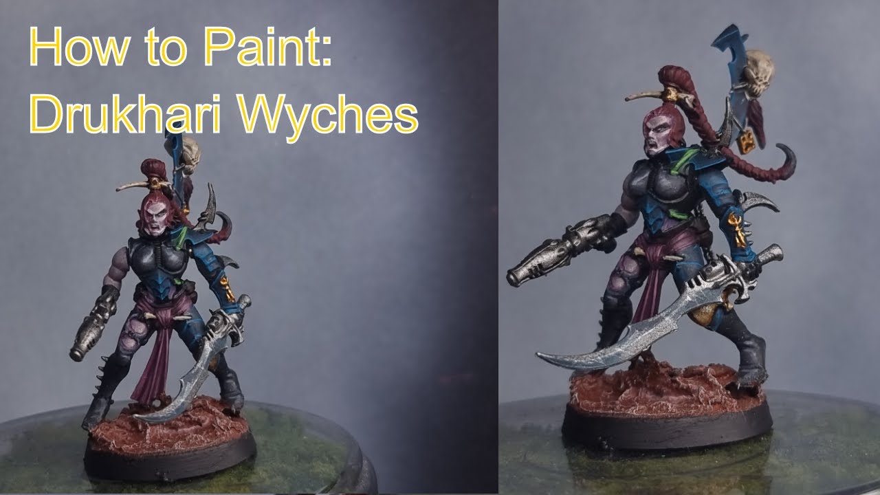How to Paint Drukhari Wych Hekatrix FAST! #shorts