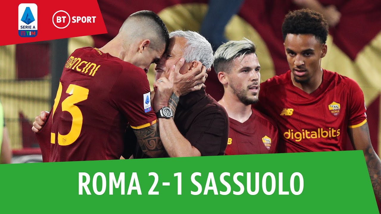 Roma vs Sassuolo (2-1) | Jose goes crazy in 1000th game | Serie A Highlights