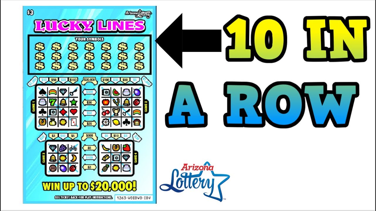 10 Lucky Lines Scratch offs in a row 💰$20K Prize Lottery Tickets 😄