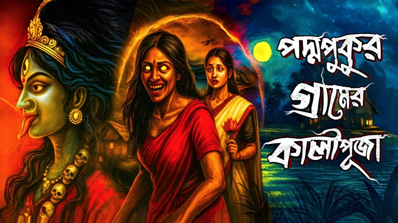 পদ্মপুকুর গ্রামের কালীপূজা।(হাড় হিম করা ভয়ের গল্প )গ্রাম বাংলার ভূতের গল্প GramBanglarVuterGolpo |