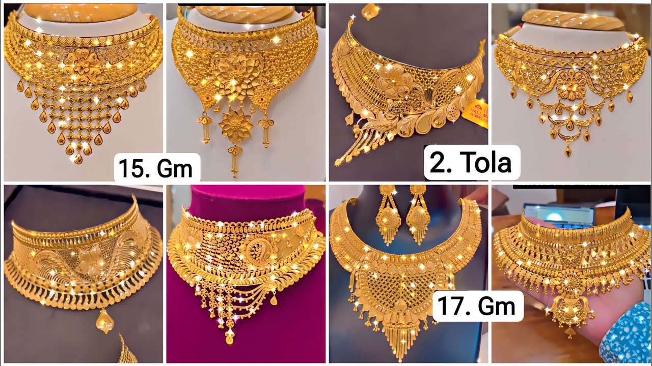 Gold Choker Necklace With Price | Gold Necklace Set With Price And Weight |Gold Necklace Designs #57