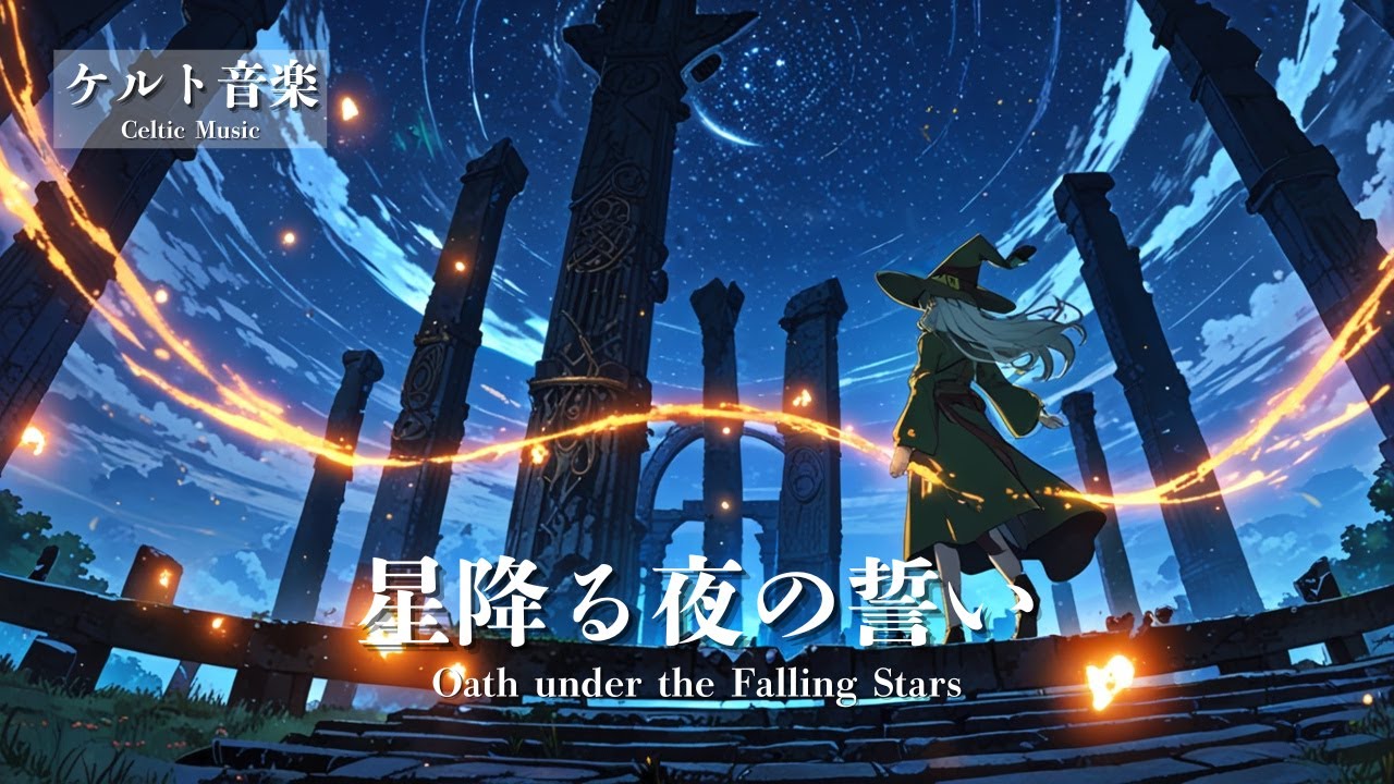 【ケルト音楽 - Celtic Music】星降る夜の誓い - Oath under the Falling Stars｜冒険ファンタジー・異世界音楽【作業用・勉強用・睡眠用 BGM】
