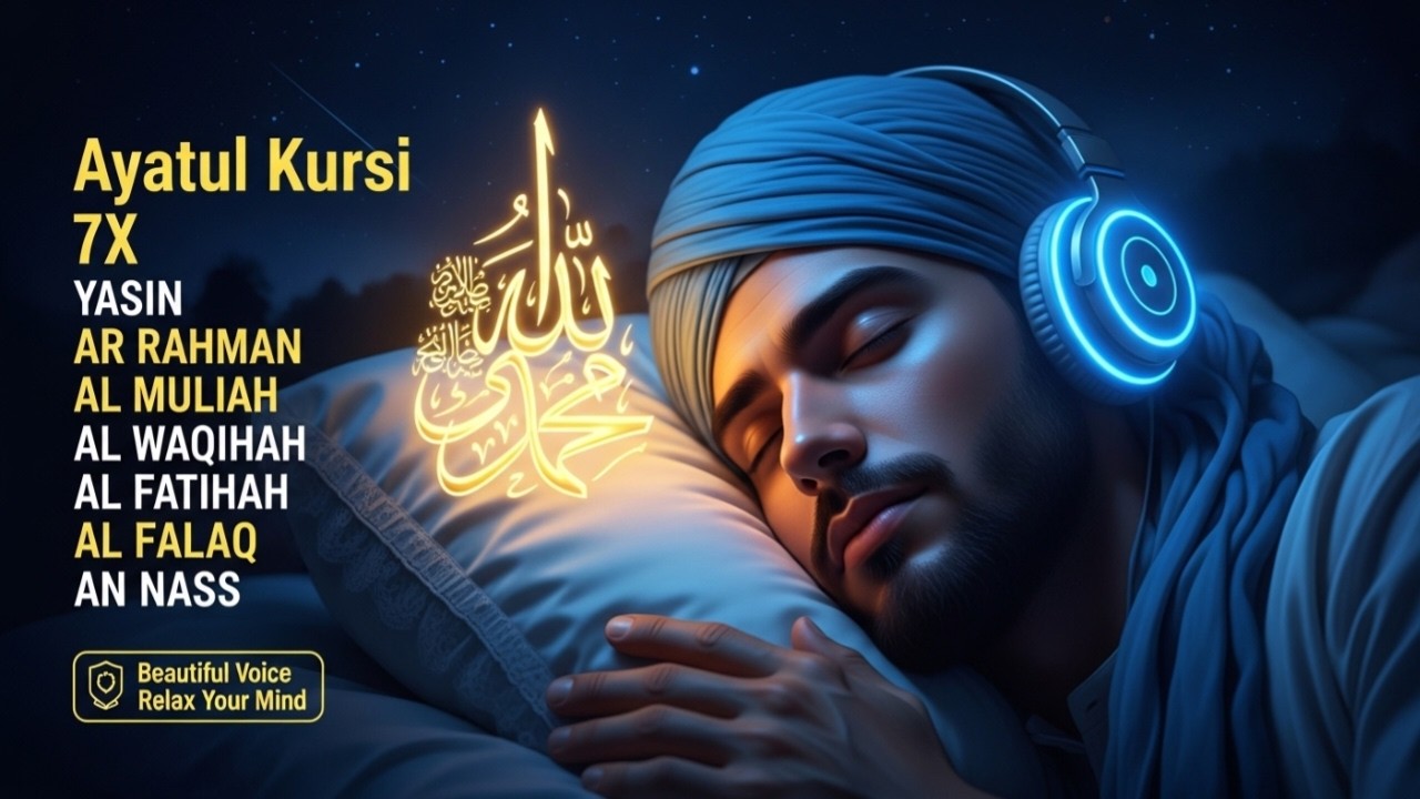 Quran Recitation in A Peaceful Voice | Alfatiha, Ayat Kursi, Yasin, Arrahman, Al Mulk, Al Waqiah