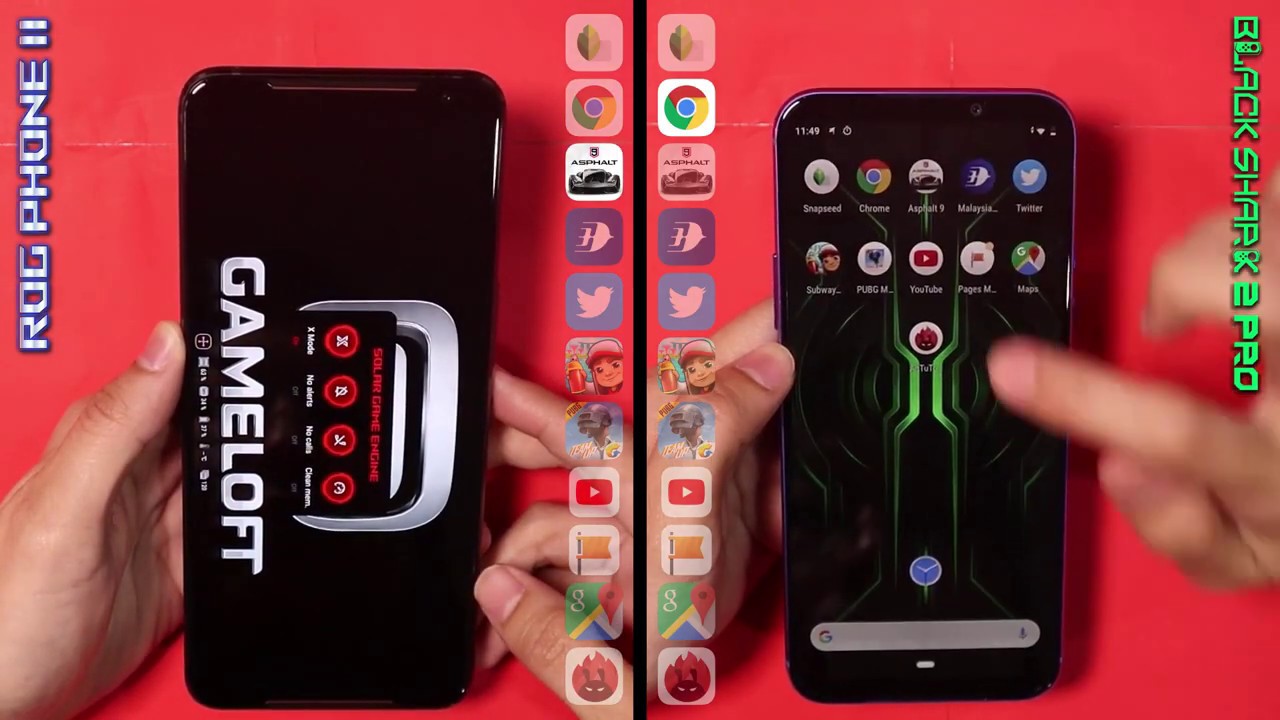 Speedtest -  Asus ROG Phone 2 vs Black Shark 2 Pro - Snapdragon 855+ Battle!