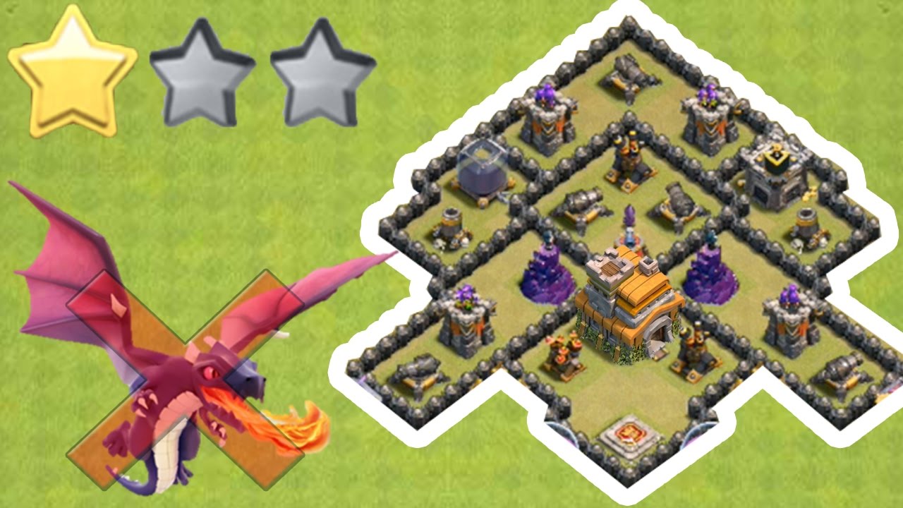 TH7 DRAGON DESTROYER BASE - Anti 2 Star War Base - CoC