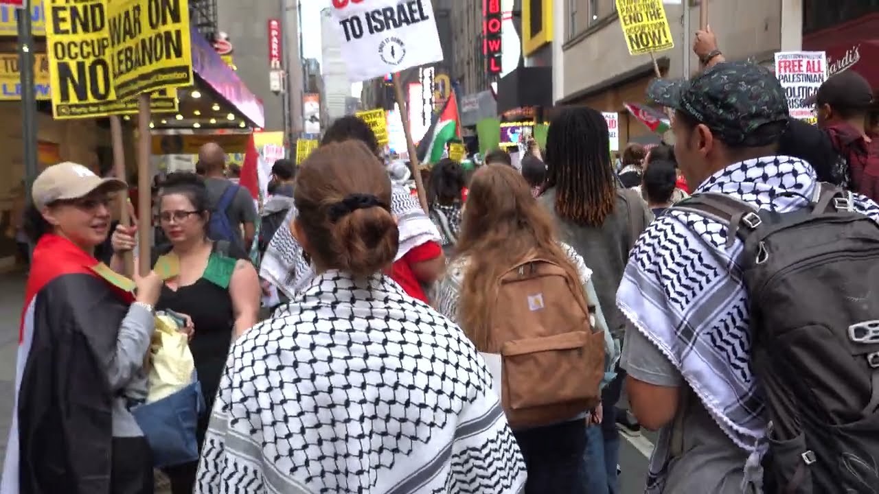 Pro Palestine-Lebanon righteous march to Times Square NYC-Sept 26, 2024  C1129  4K