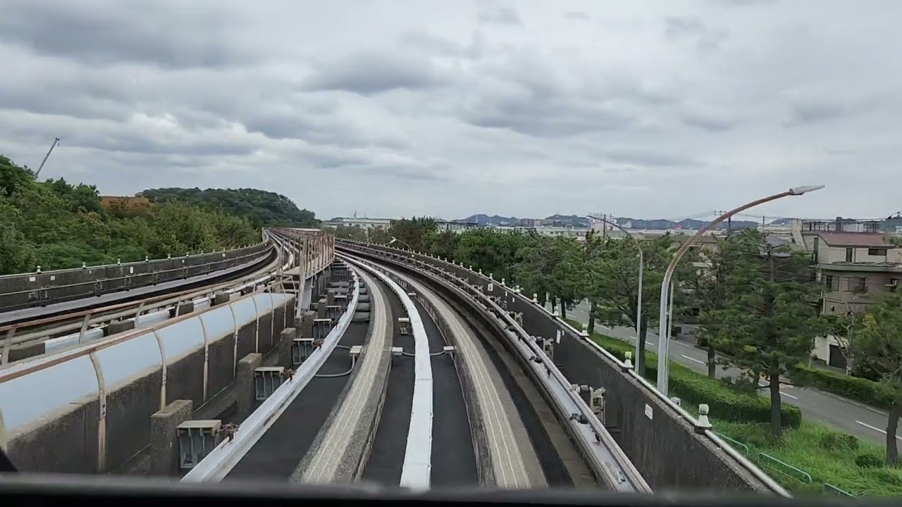 金沢シーサイドライン 14 金沢八景～10 八景島 後方展望車窓