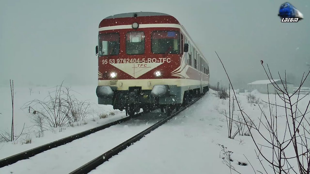 Automotor VT624 DMU/Diesel Triebwagen in Zăpadă/Snow in Defileul Crișului Repede - 20 January 2019