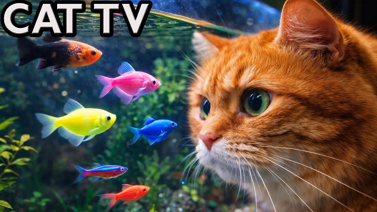 🔴 LIVE Cat TV for Cats to Watch 🐠 Relaxing Fish Aquarium (4K, No Music)