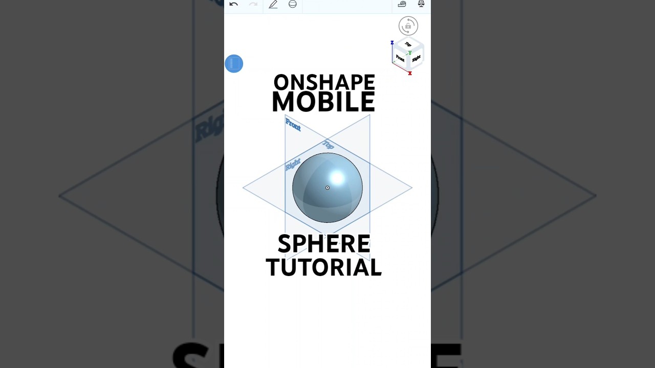 Sphere Tutorial - Onshape Mobile Version #onshape #onshapemobile #cad