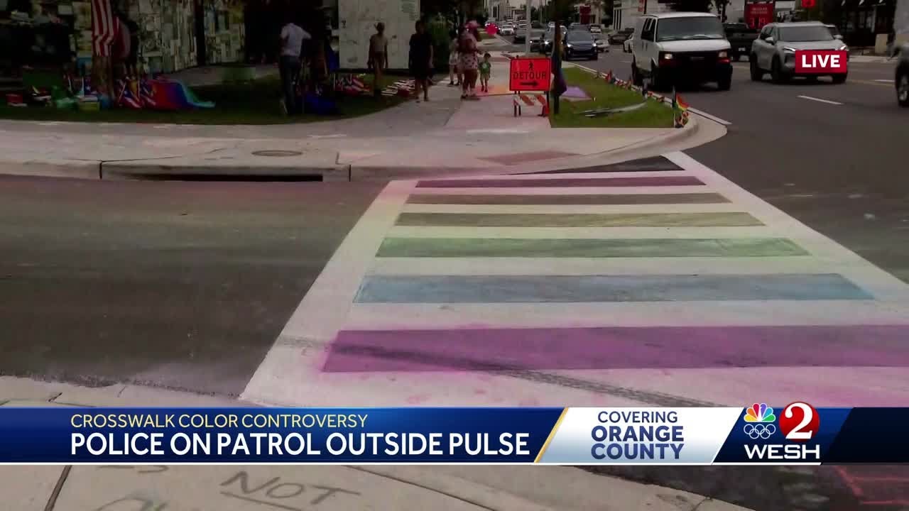 Rainbow crosswalk controversy continues outside Orlando's Pulse nightclub