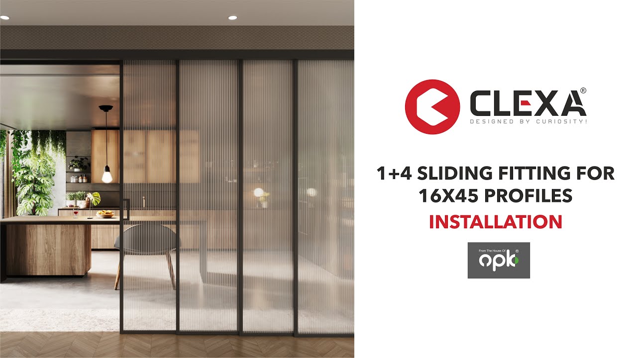 CLEXA 1+4 Sliding Fitting - OPK For 16x45mm Profile