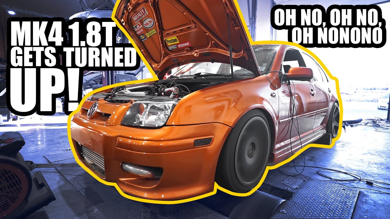 Turning up the boost on this MK4 1.8T Big Turbo. Turns into a bit of a smoke show.