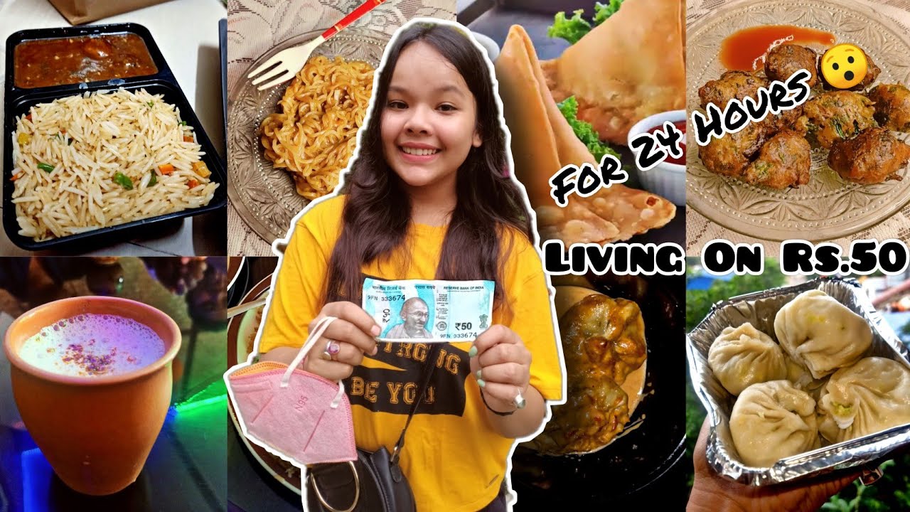 Living On Rs.50 for 24 Hours || Food Challenge || Preeti Borgohain Vlogs || 50 rs Challenge