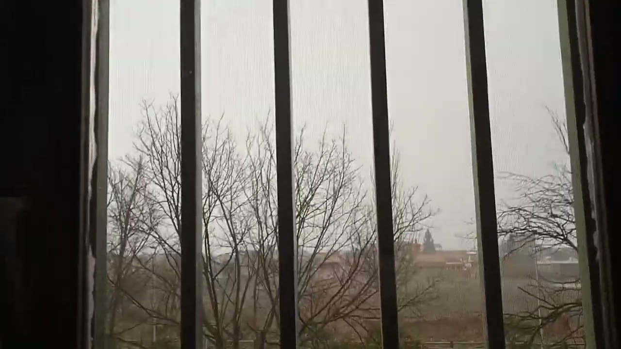 Caza Tormenta de invierno con aguacero, viento y algunos truenos en Manzanares 2 Febrero 2026 ⛈️☔⚡🌬️
