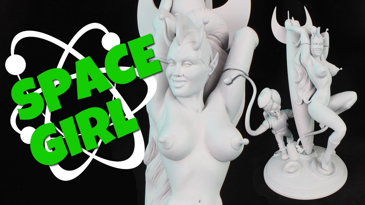 Space Girl - 1/6th Scale Resin Kit - Masking With Liquid Latex (1 of 3)