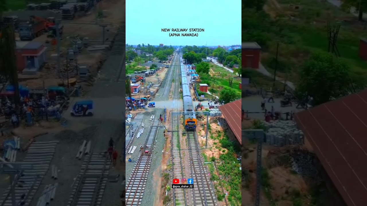 new railway station | apna nawada | like | #nawada #railway #station #ytshortsindia #viralvideo