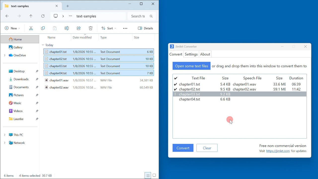 Jimlet: Free Offline Text-to-Speech Converter Tutorial