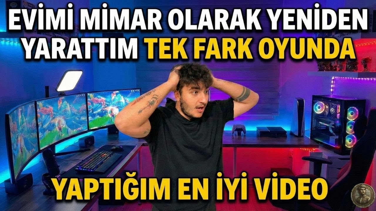 Evimi Mimar Olarak Yeniden Yarattım! Tek Fark Oyunda! - My Dream Setup🔨