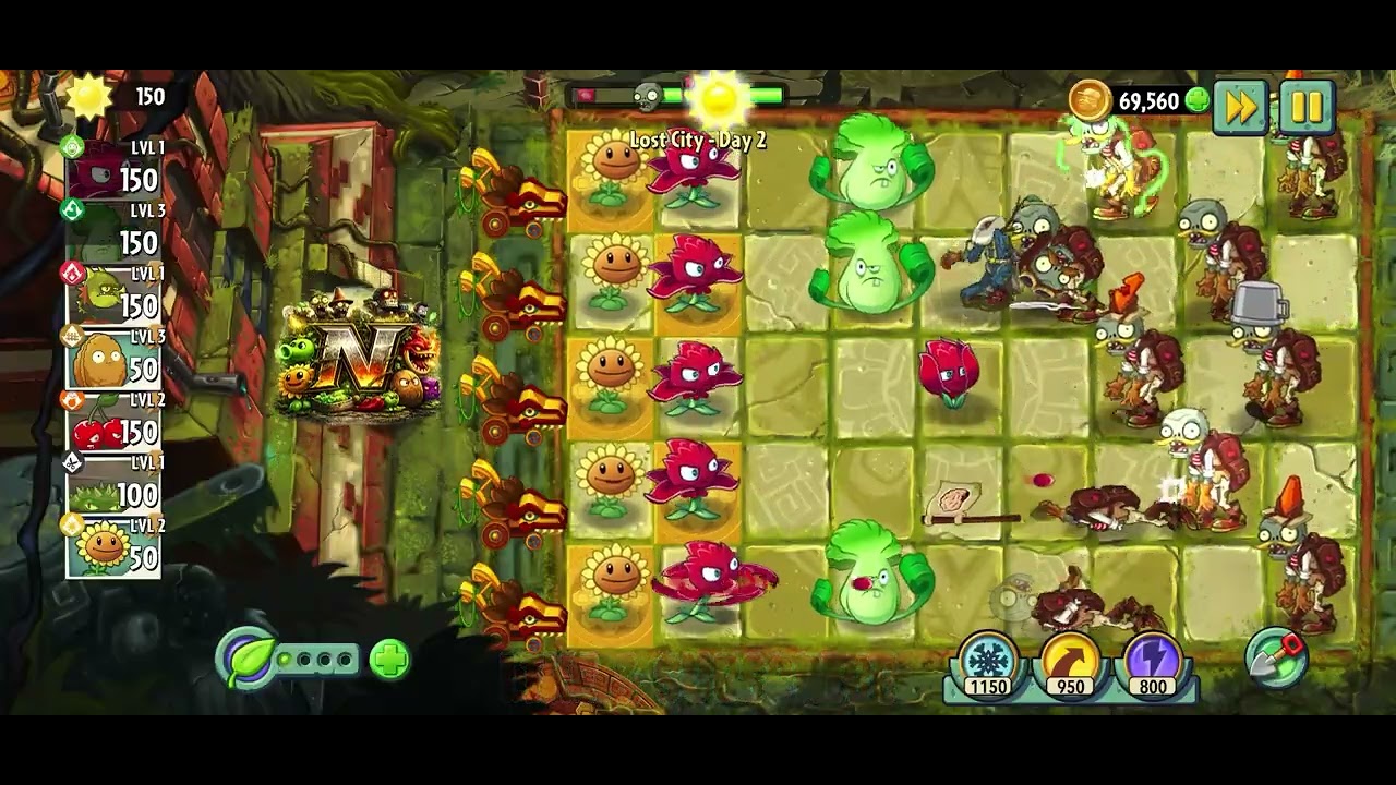 Plants Vs Zombies 2 | Day 2 Lost City | Get back to the vintage memories of Legendary Games