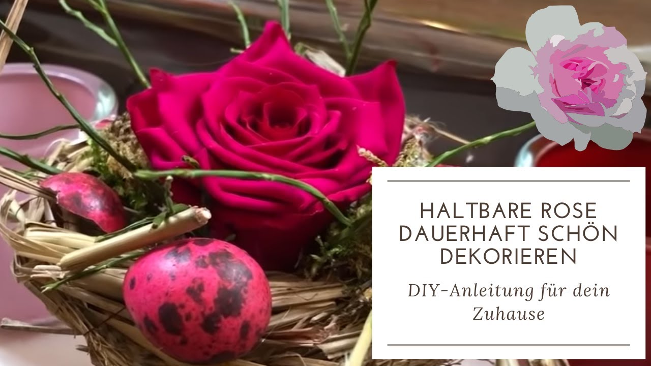 DEKOIDEE MIT GEFRIERGETROCKNETER ROSE  mit Chinaschilf, haltbare Dekoidee von Margit Strak