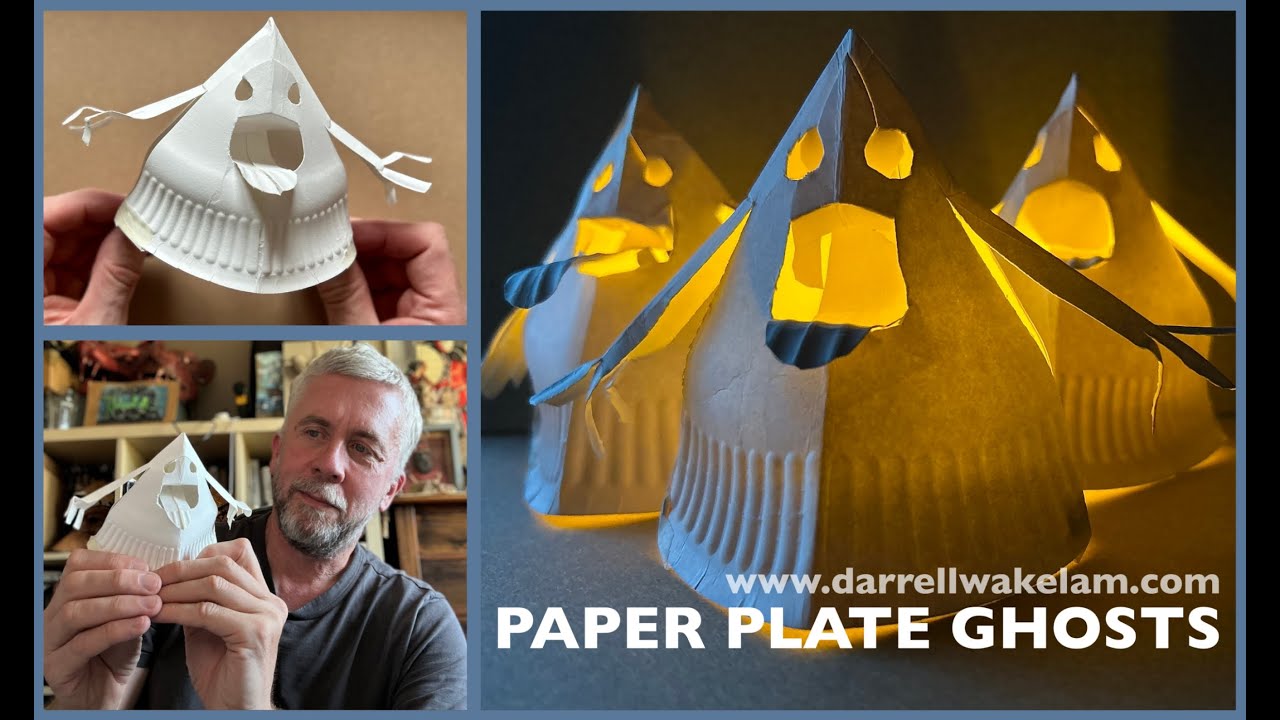 Paper Plate Ghosts
