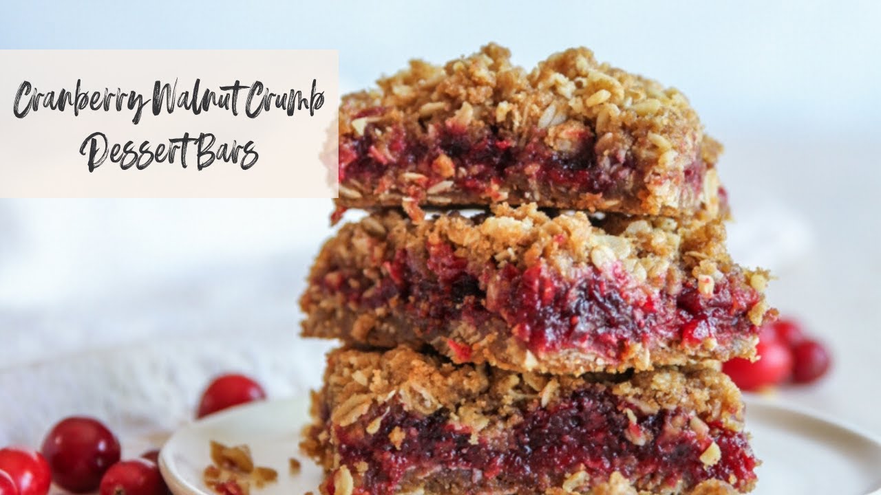 How to make cranberry walnut crumb dessert bars