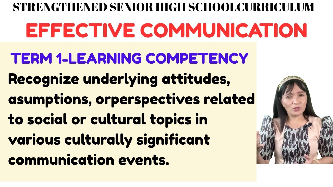 Effective Communication-2ndQuarter learning Competency 1 (Strengthened Senior High School Curriculum