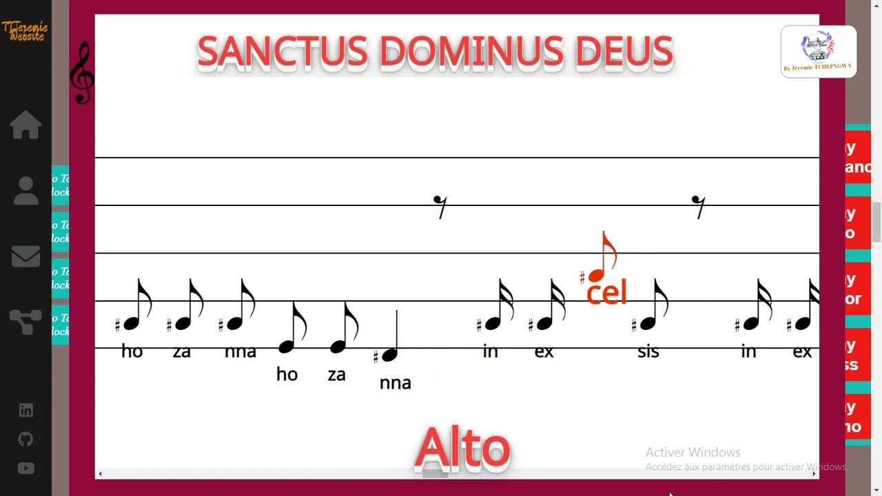 Sanctus Dominus Deus- Sadiki B Anicet - Alto