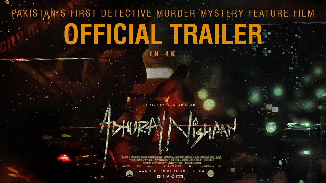 ADHURAY NISHAAN - Official Trailer 4K (Pakistan's First Detective Murder Mystery Film)