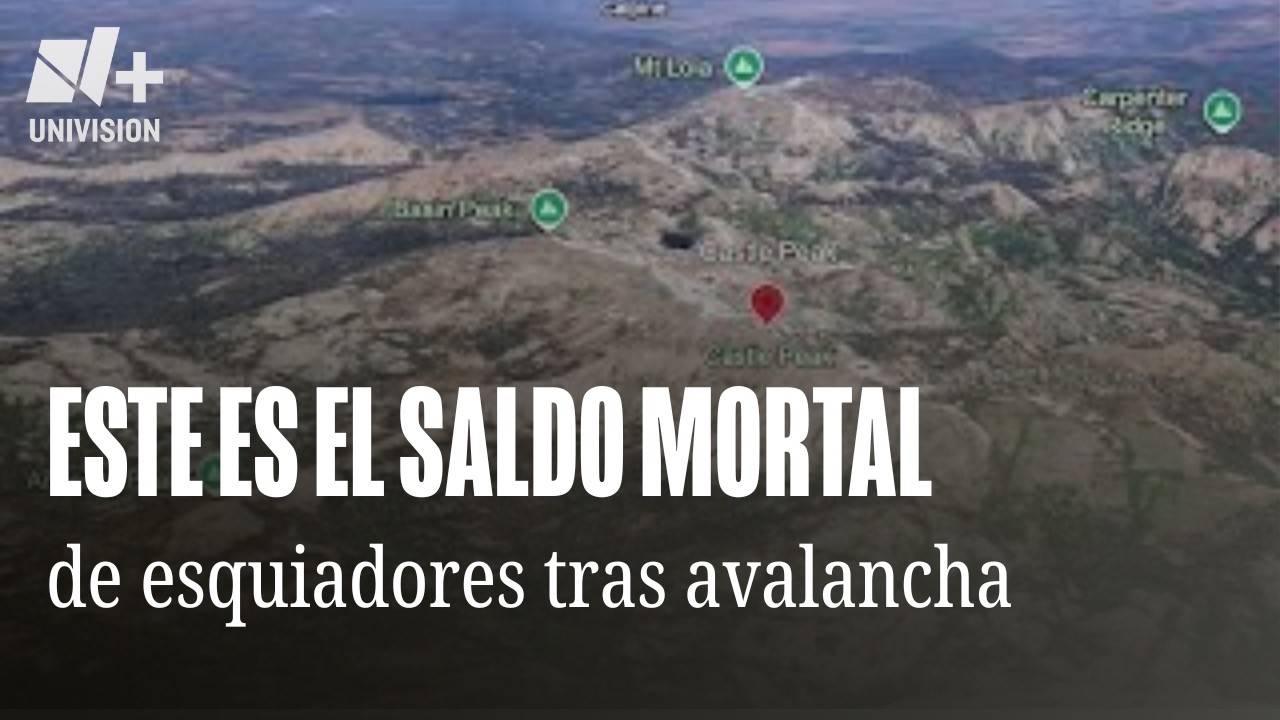 Avalancha mortal en California deja 8 muertos y un desaparecido cerca de Castle Peak