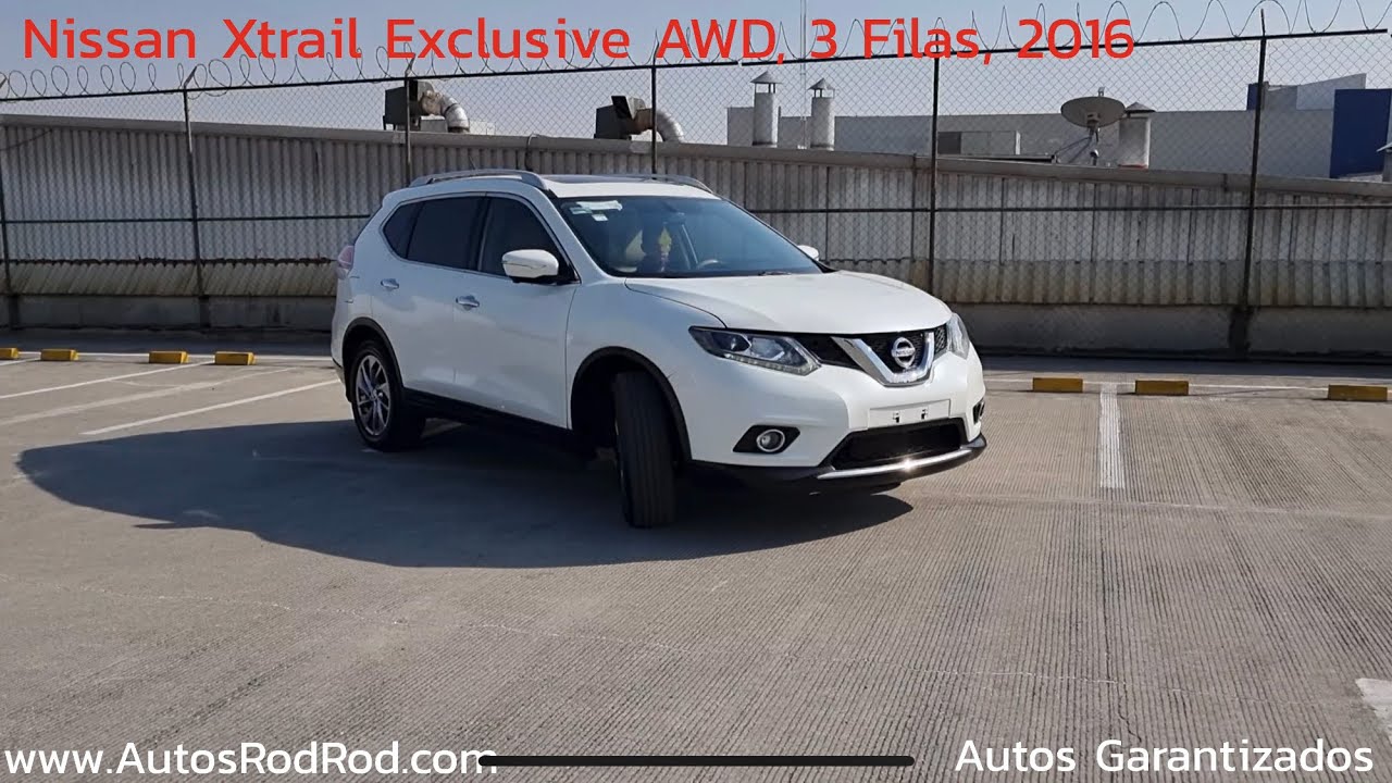 NISSAN X-TRAIL EXCLUSIVE AWD, 2016, 3 Filas, Blanco con interiores Beige, Máximo Equipo. AutosRodRod