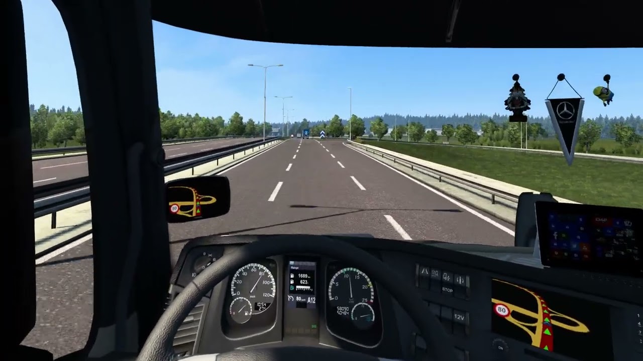 Euro Truck Simulator 2 - VR recording in 4K