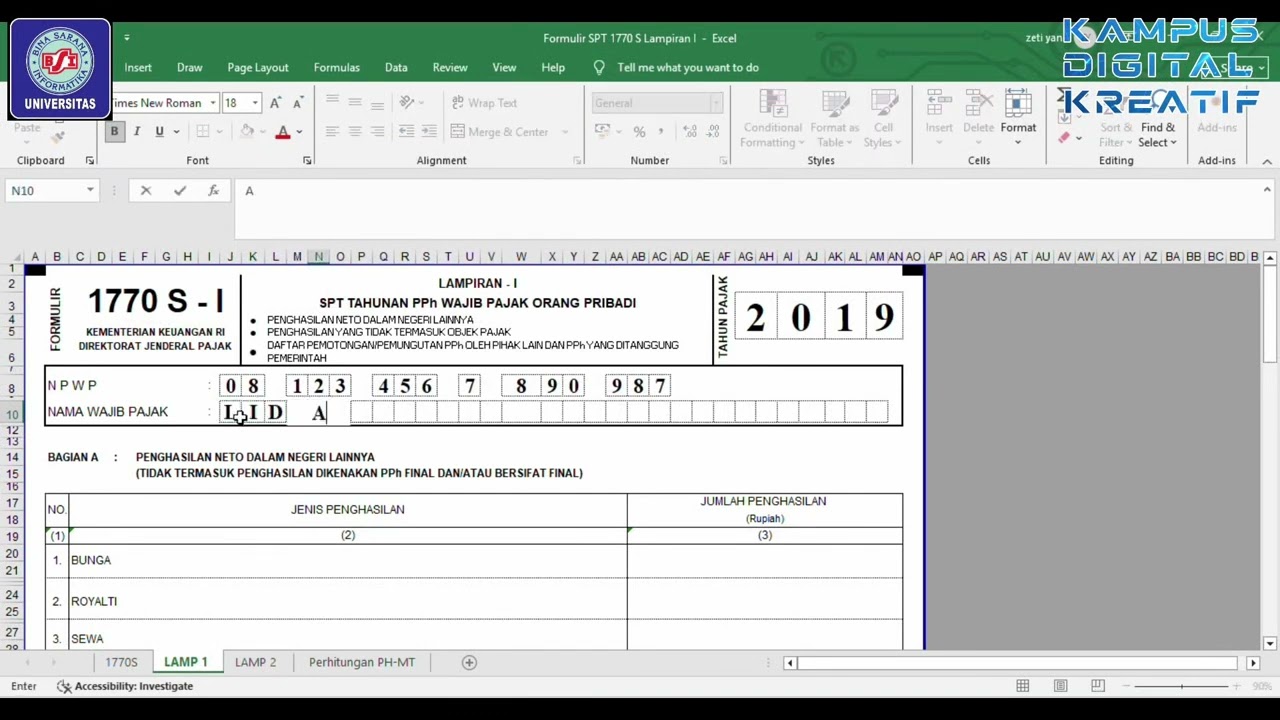 Project Base Learning Perpajakan Lanjutan - Pajak Penghasilan Pasal 21