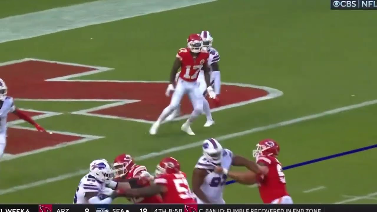Patrick Mahomes 3 Yard Touchdown Pass to Mecole Hardman | Bills vs Chiefs