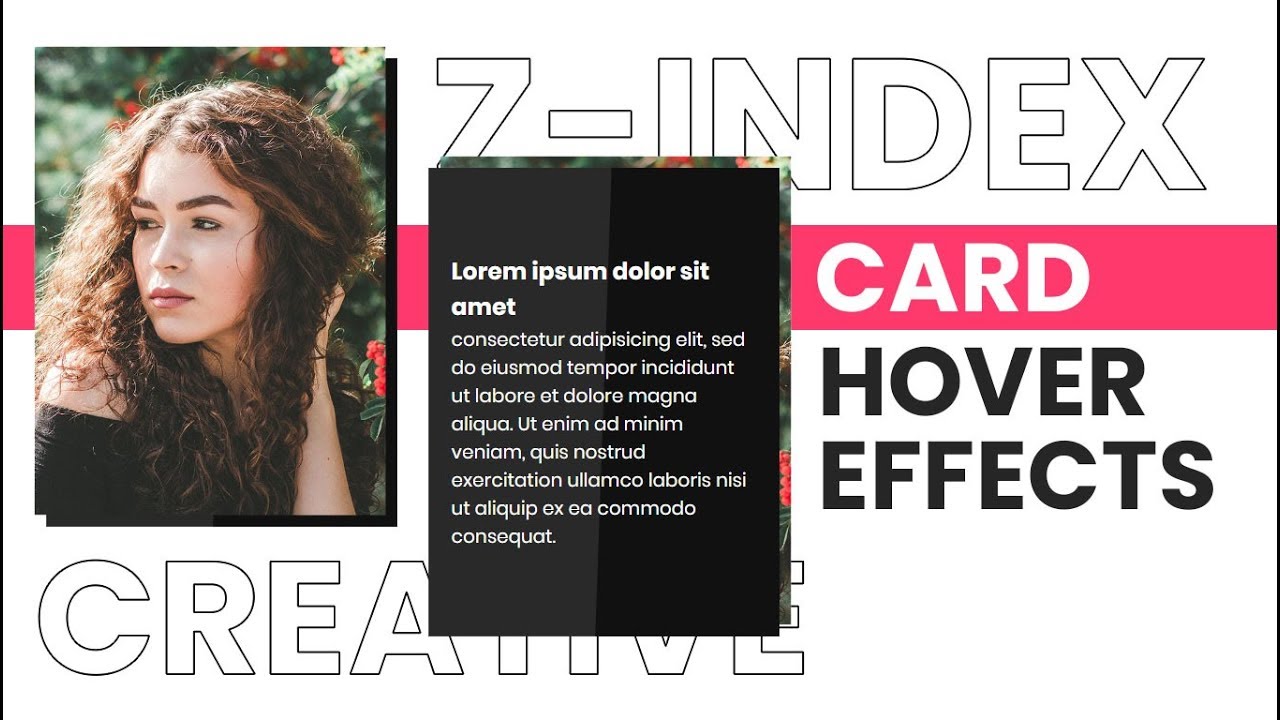 CSS Z-Index Hover Transition Card Effect | CSS Image Hover Effects