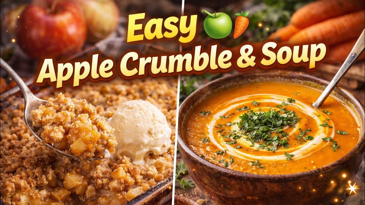October Cooking Saturday 2025 -Apple Crumble and Carrot Coriander Soup 🍎 🥕
