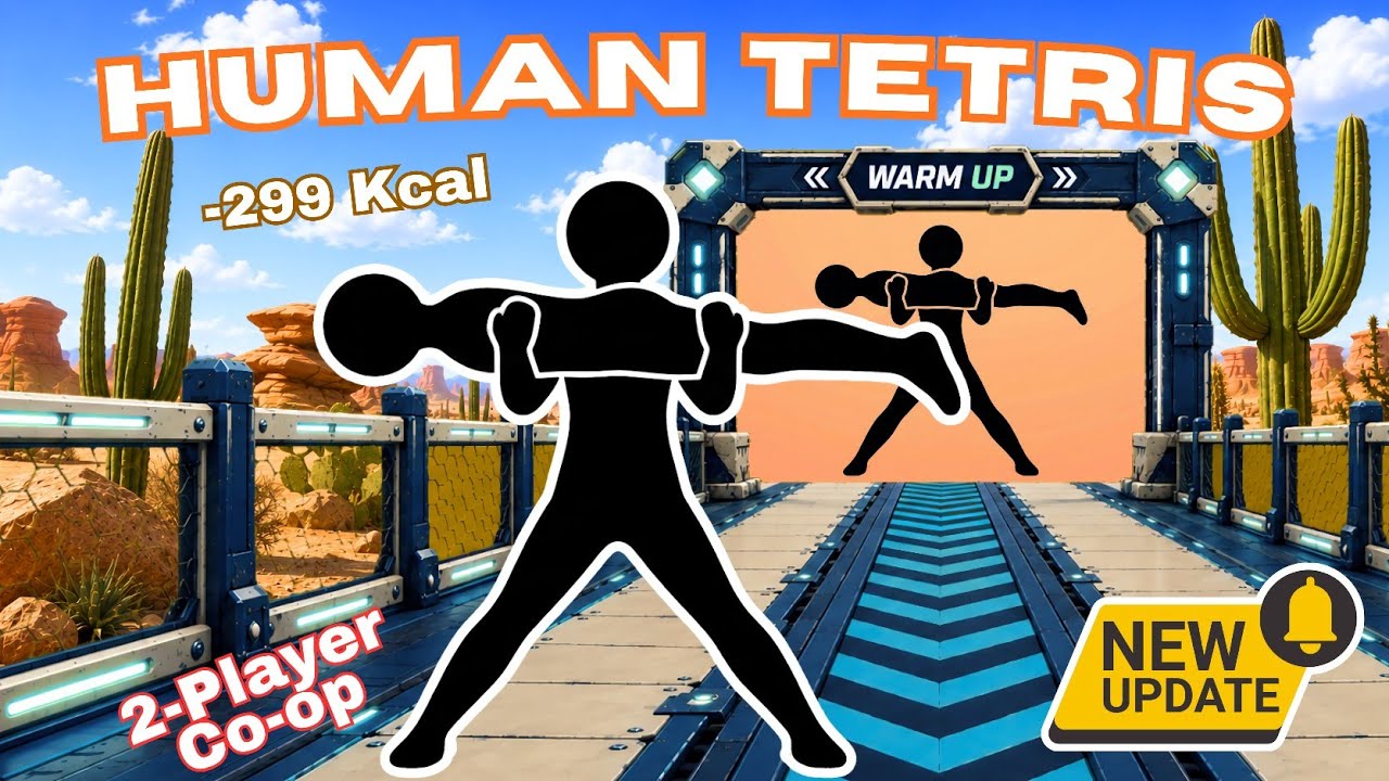 COOPERATIVE HUMAN TETRIS | High-Quality Immersive Interactive Warm-Up | Ultimate 2 Player Challenge