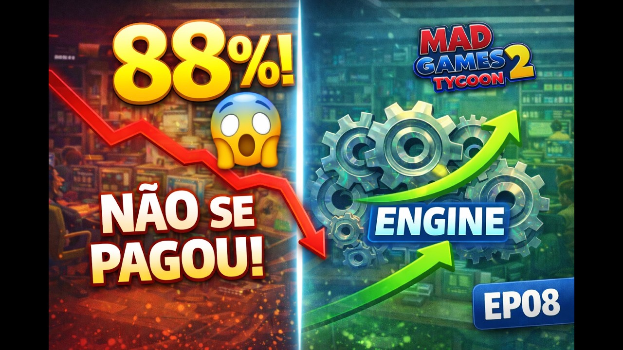 88% E NÃO SE PAGOU?! 😳 Estamos Gastando Demais – MAD GAMES TYCCON 2 – EP08