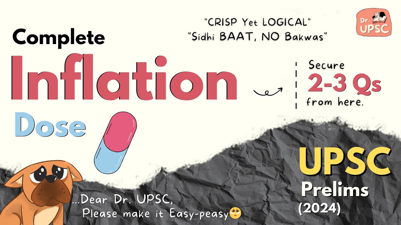 ⚡ Complete *INFLATION * in One Video | Single Dose💊| 🔥UPSC-Prelims 2024