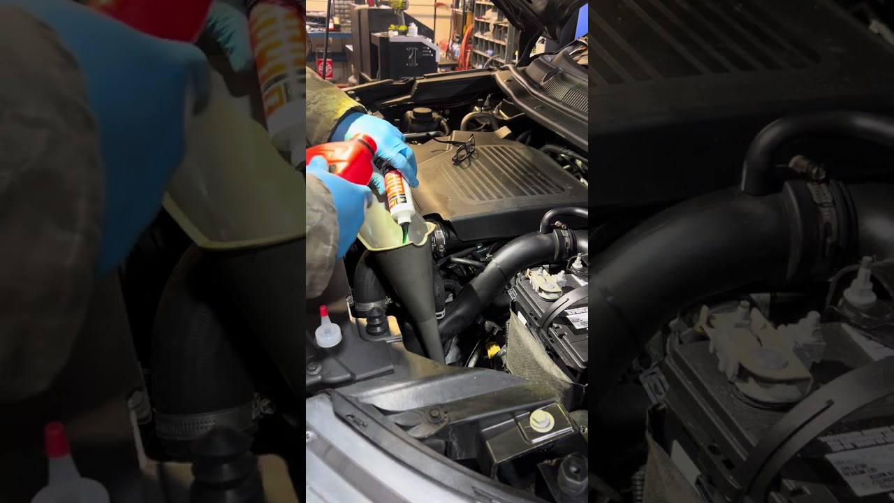 Changing the transmission fluid on a 2016 ford explorer with a transmission shutter