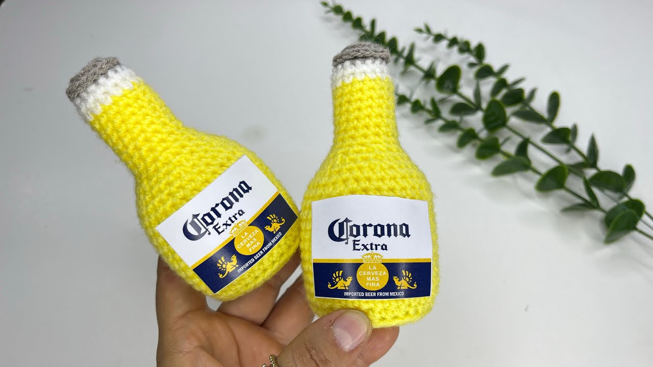 🍻Idea para Obsequiar🍻Cerveza para Ramos a crochet. #tutorial #crochet #flowers