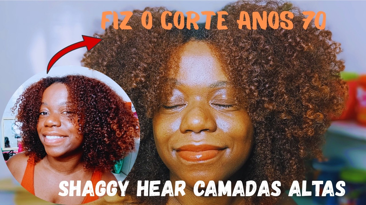 CORTE CAMADAS ALTAS ANOS 70(SHAGGY HEAR)#cabelocrespo #transiçãocapilar #anos70 #cortedecabelo
